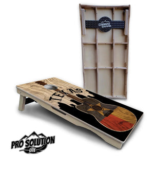 Texas Guitar Cornhole Boards - Pro Solution Lite Series by Cornhole Solutions, custom cornhole board main product photo