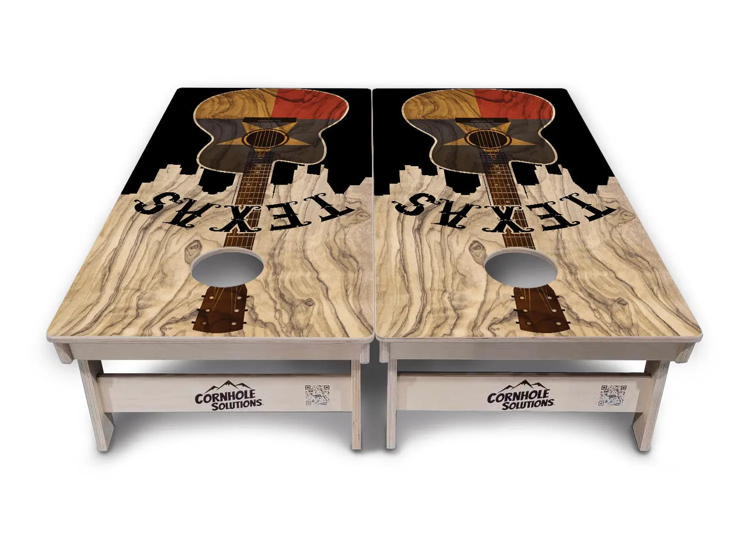 Texas Guitar Cornhole Boards - Professional Tournament Series by Cornhole Solutions, custom cornhole board detail photo 5