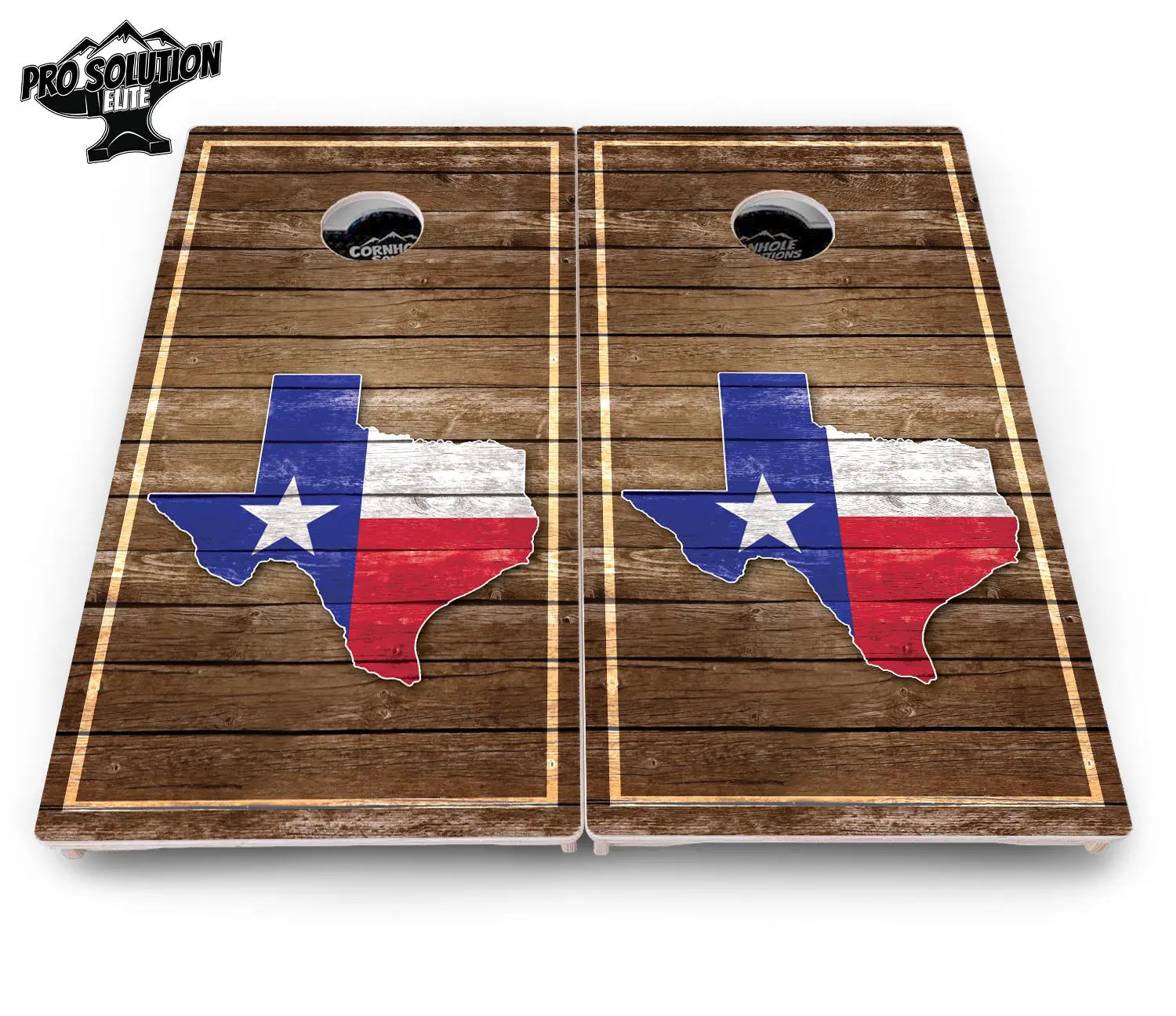 Texas Wood Panel Cornhole Boards - Pro Solution Elite Series by Cornhole Solutions, custom cornhole board detail photo 4