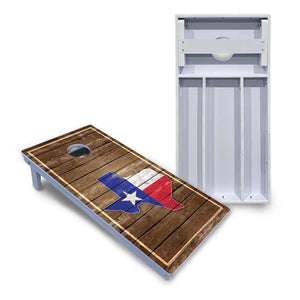 Texas Wood Slats Cornhole Boards - All Weather Series by Cornhole Solutions, custom cornhole board main product photo