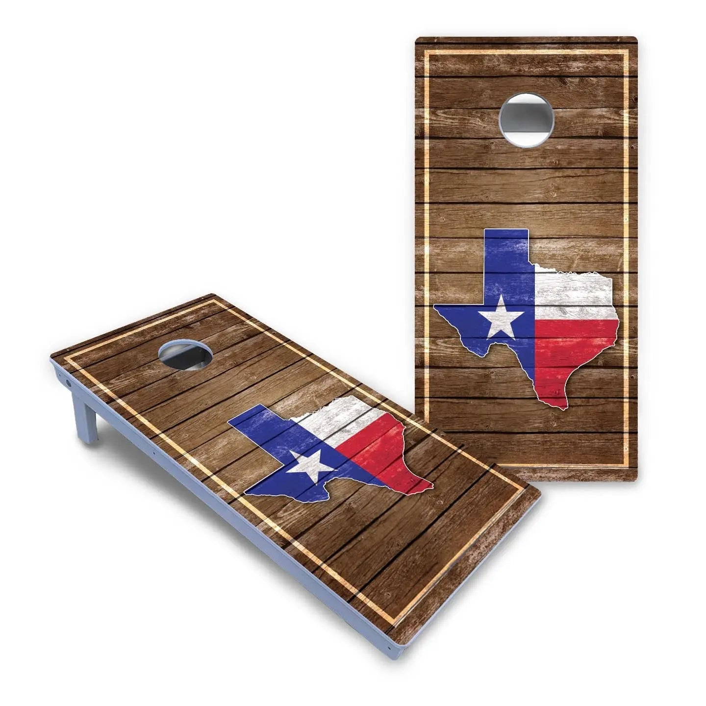 Texas Wood Slats Cornhole Boards - All Weather Series by Cornhole Solutions, custom cornhole board detail photo 2