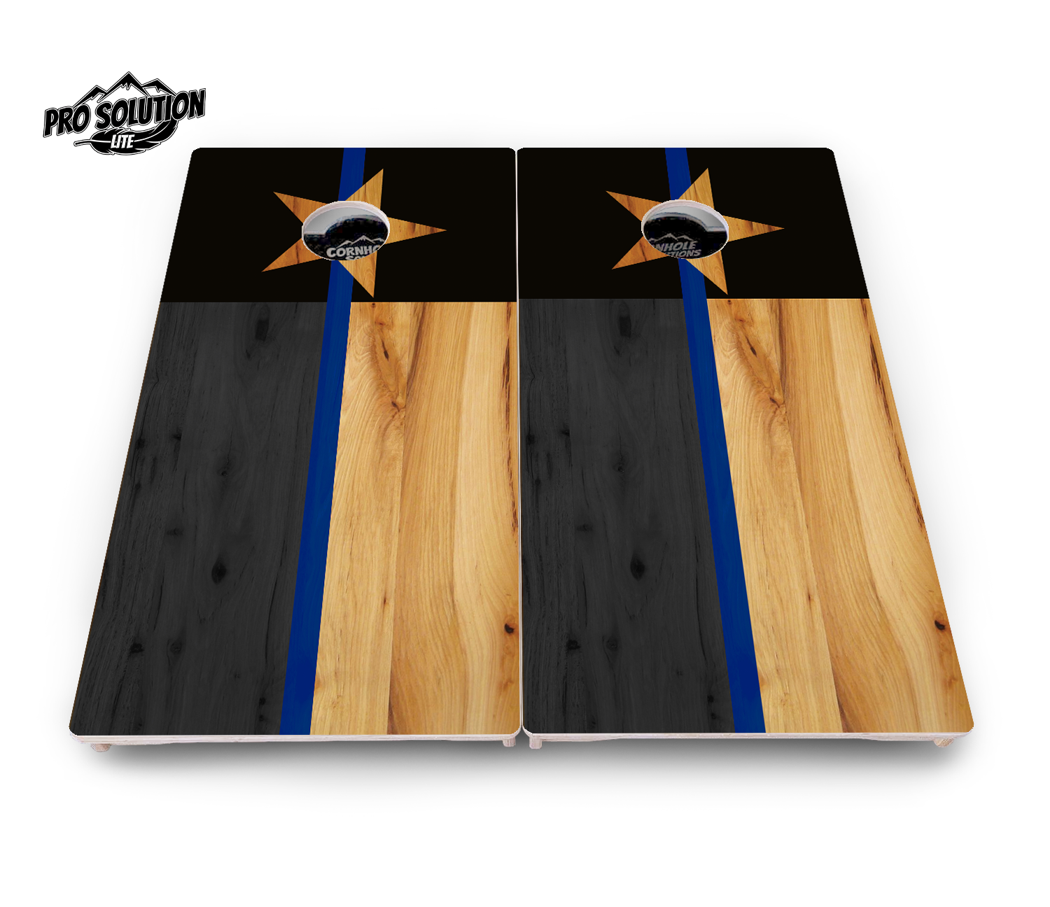 Texas Blue Line Flag Cornhole Boards - Pro Solution Lite Series Cornhole Solutions