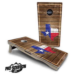 Texas Wood Panel Cornhole Boards - Pro Solution Lite Series by Cornhole Solutions, custom cornhole board detail photo 4