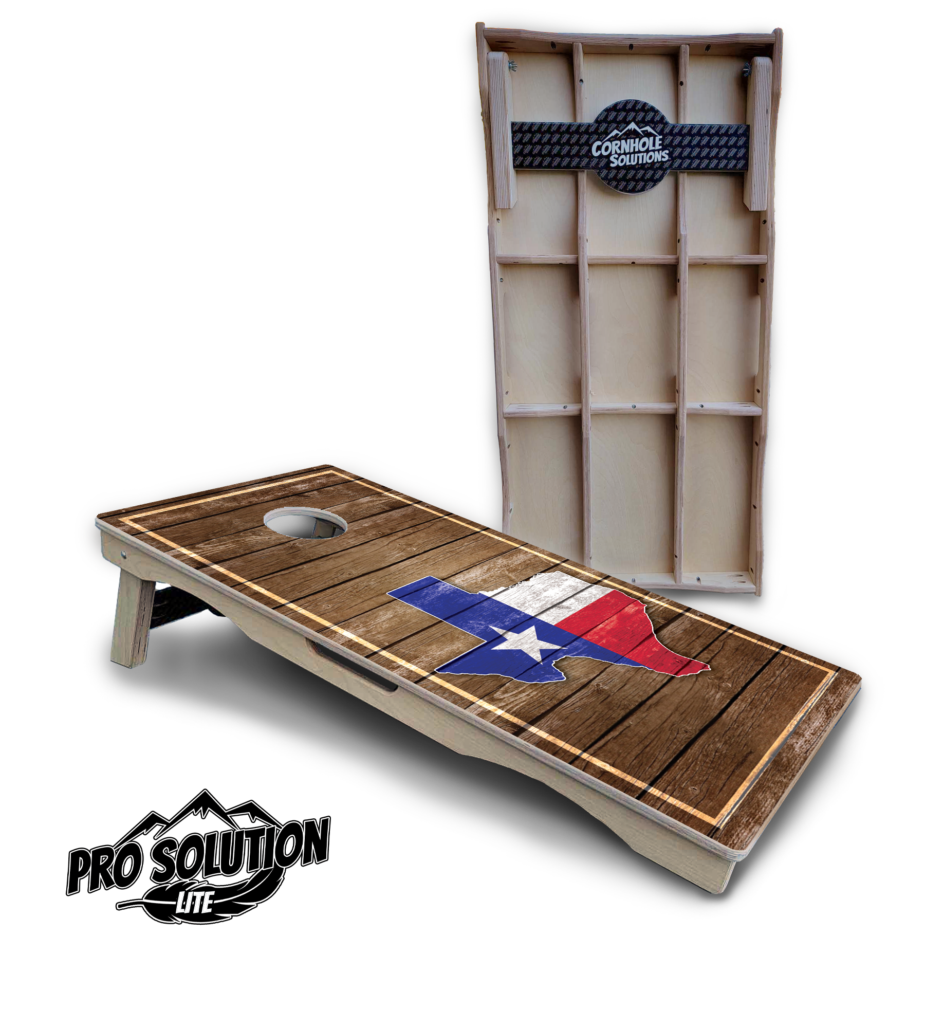 Texas Wood Panel Cornhole Boards - Pro Solution Lite Series Cornhole Solutions