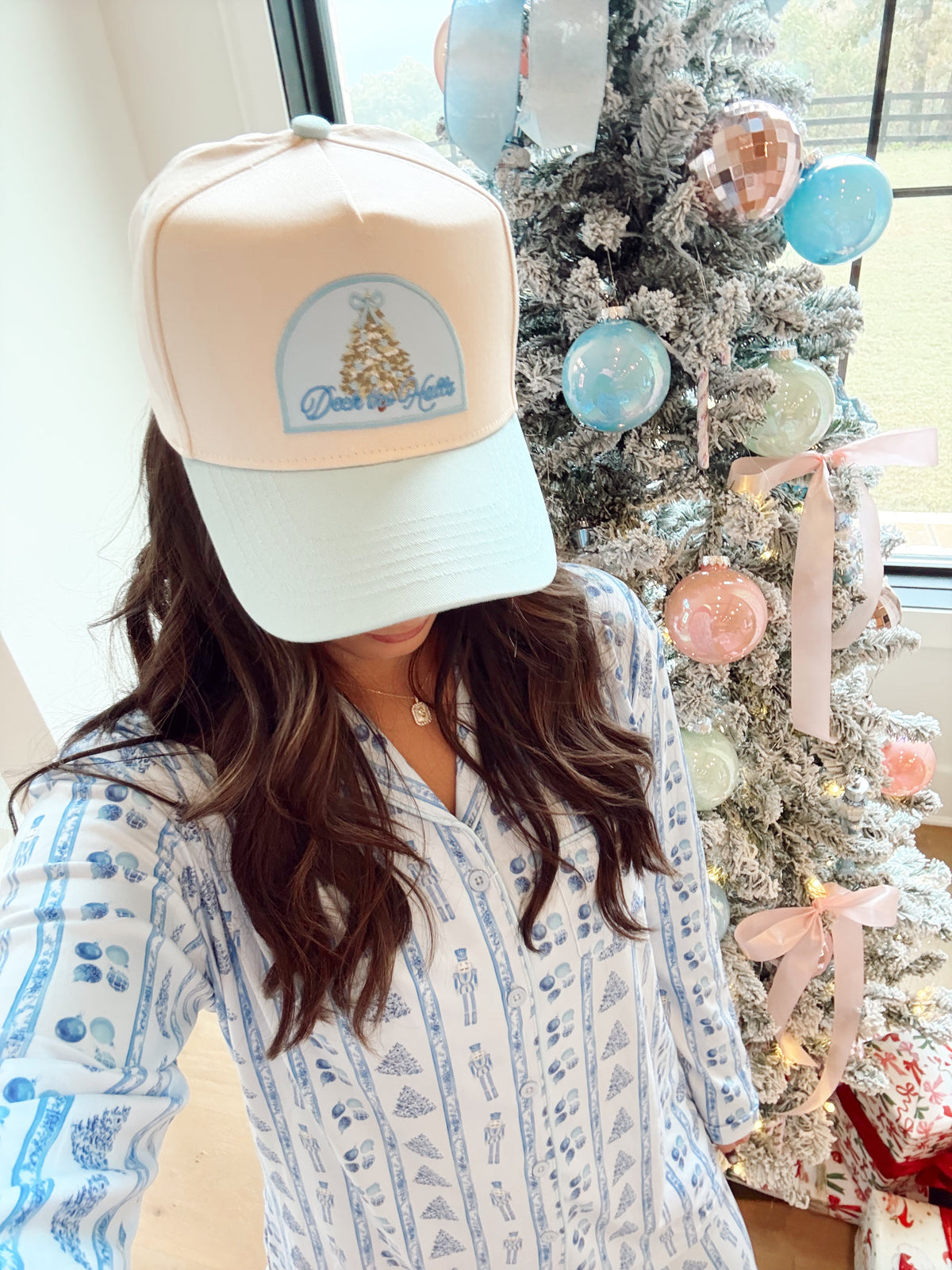Deck the Halls Trucker Hat by KenzKustomz, view 4