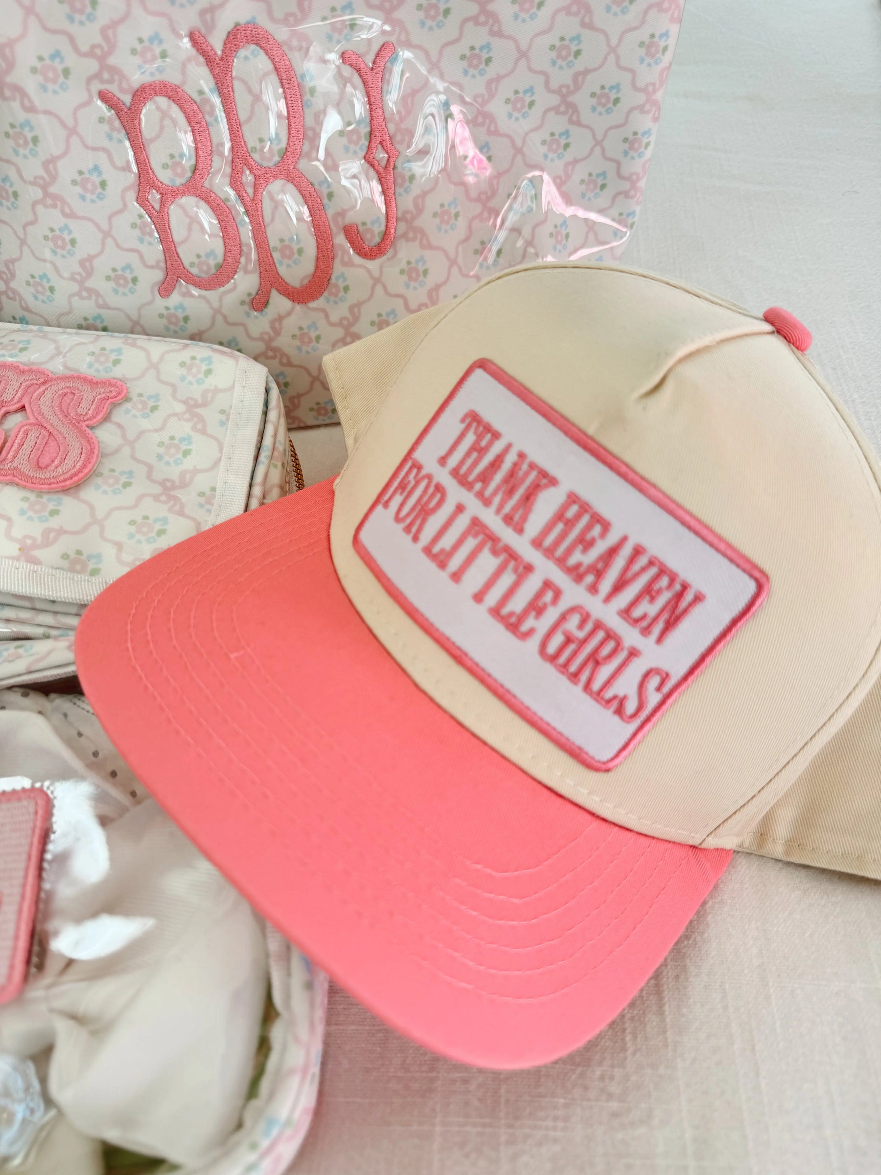 Thank Heaven - Vintage Trucker Hat by KenzKustomz, Southern lifestyle apparel detail photo 3