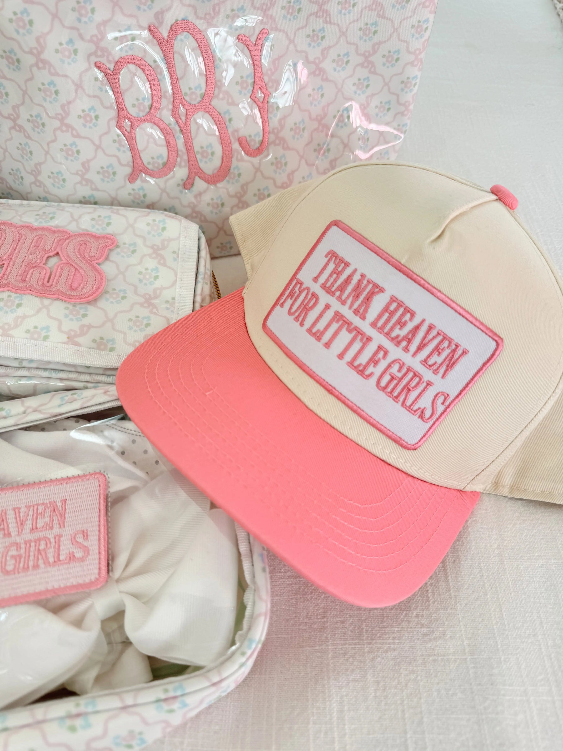 Thank Heaven - Vintage Trucker Hat by KenzKustomz, Southern lifestyle apparel detail photo 5
