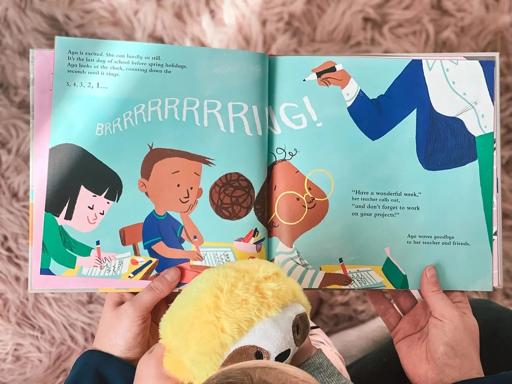 The Amazing Adventures of Aya & Pete in London! (Hardcover) by Nola Tawk, original artwork detail photo 4