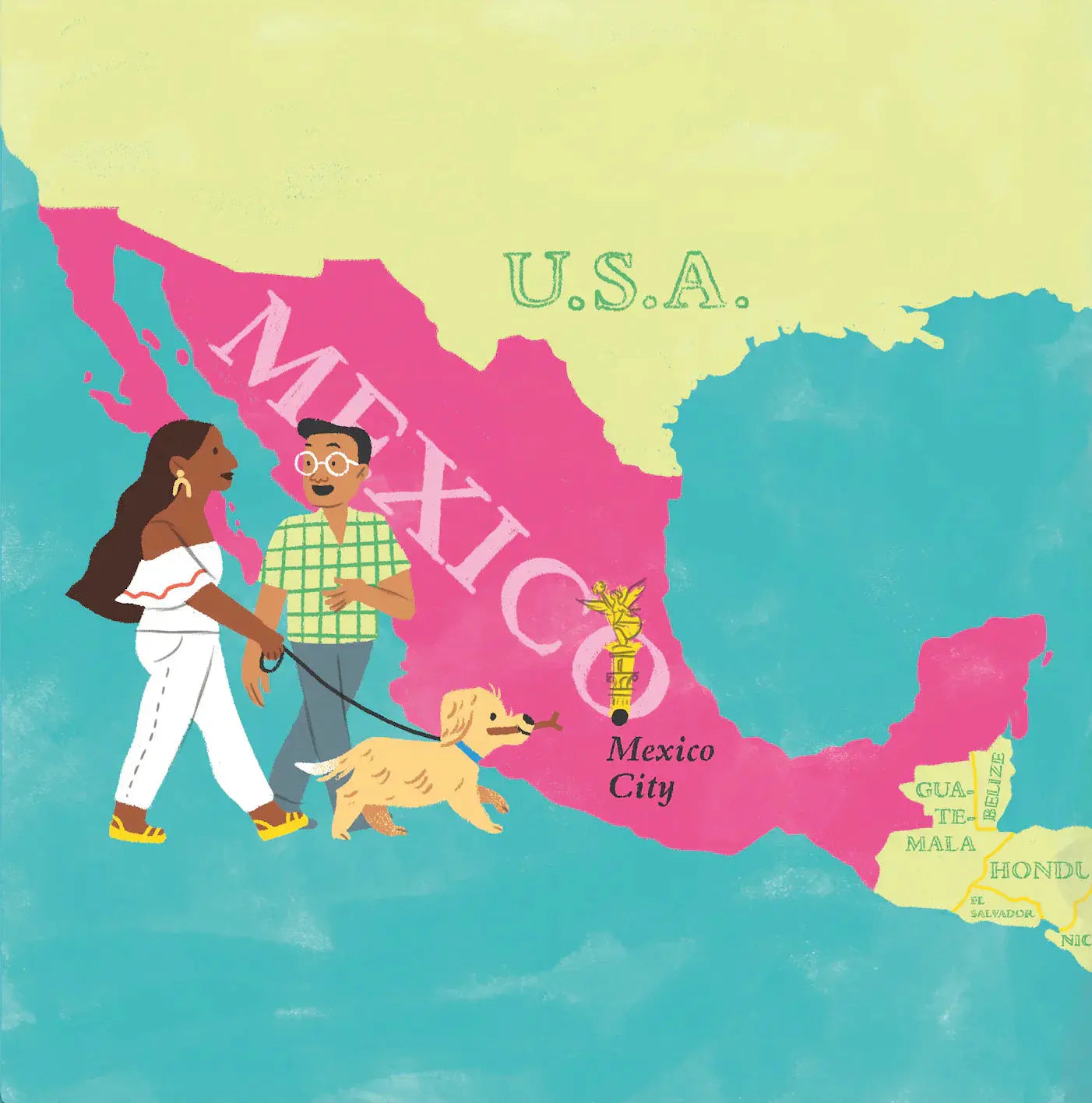 The Amazing Adventures of Aya & Pete in Mexico! (Hardcover) by Nola Tawk, original artwork detail photo 4