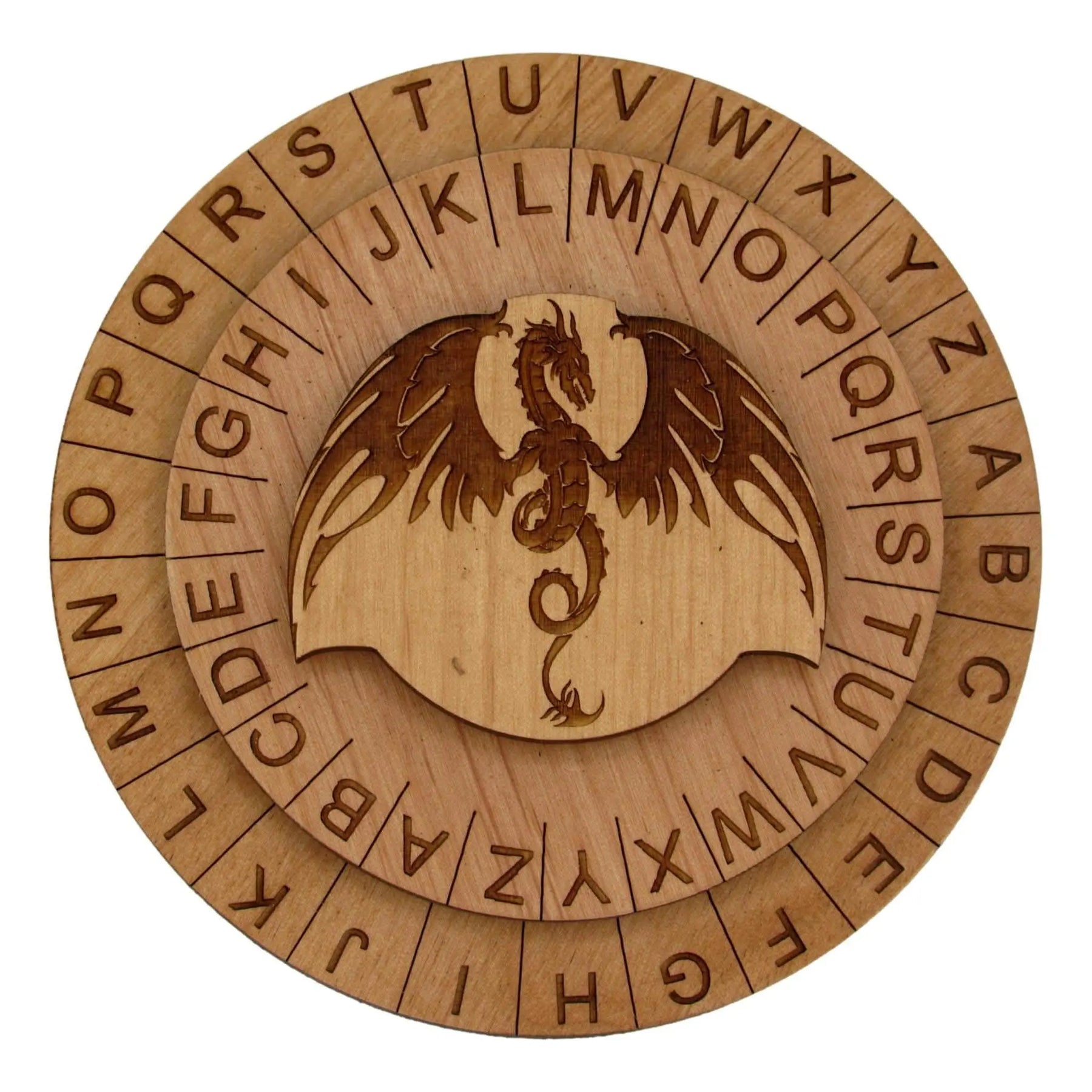 The Dragons Cipher Wheel - Escape Room Decoder Prop by Creative Escape Rooms, Southern lifestyle apparel detail photo 2