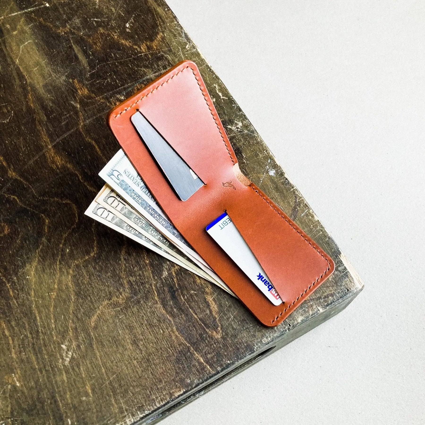 The Kingston by Harland Handmade USA, handmade leather goods detail photo 5