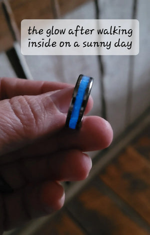 The Little Boy Blue Memorial Ring by Cotton Street Art Company, handmade jewelry detail photo 3