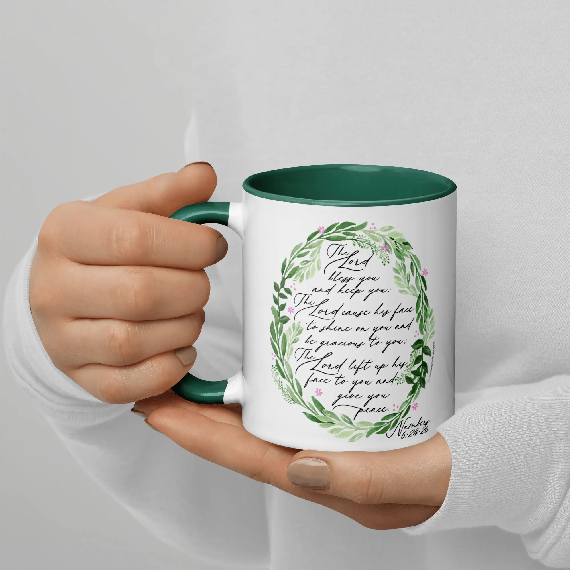 Christian Mug: The Lord Bless You Numbers 6:24-26 Floral Design. Gift Idea by Main Street Collective.
