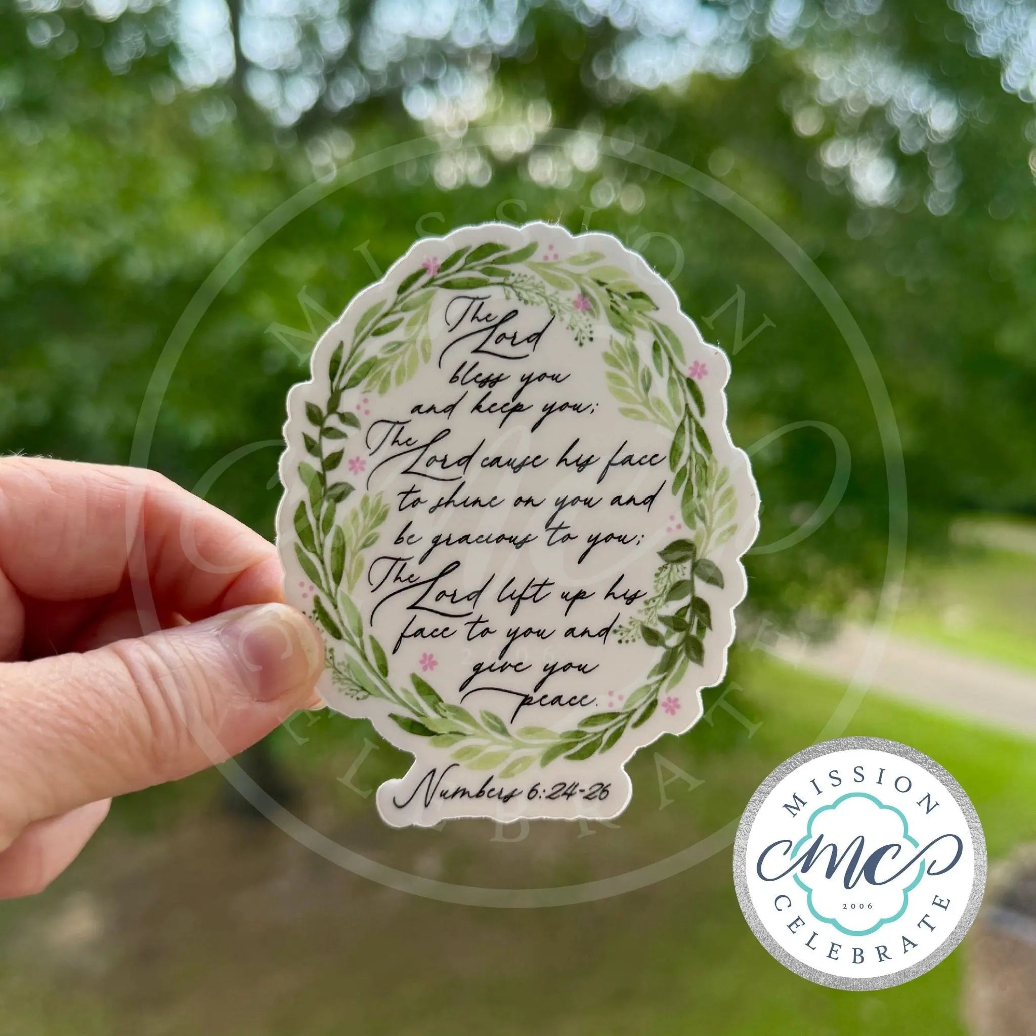 The Lord Bless You Numbers 6:24-26 Decal - Christian Religious Art by Main Street Collective