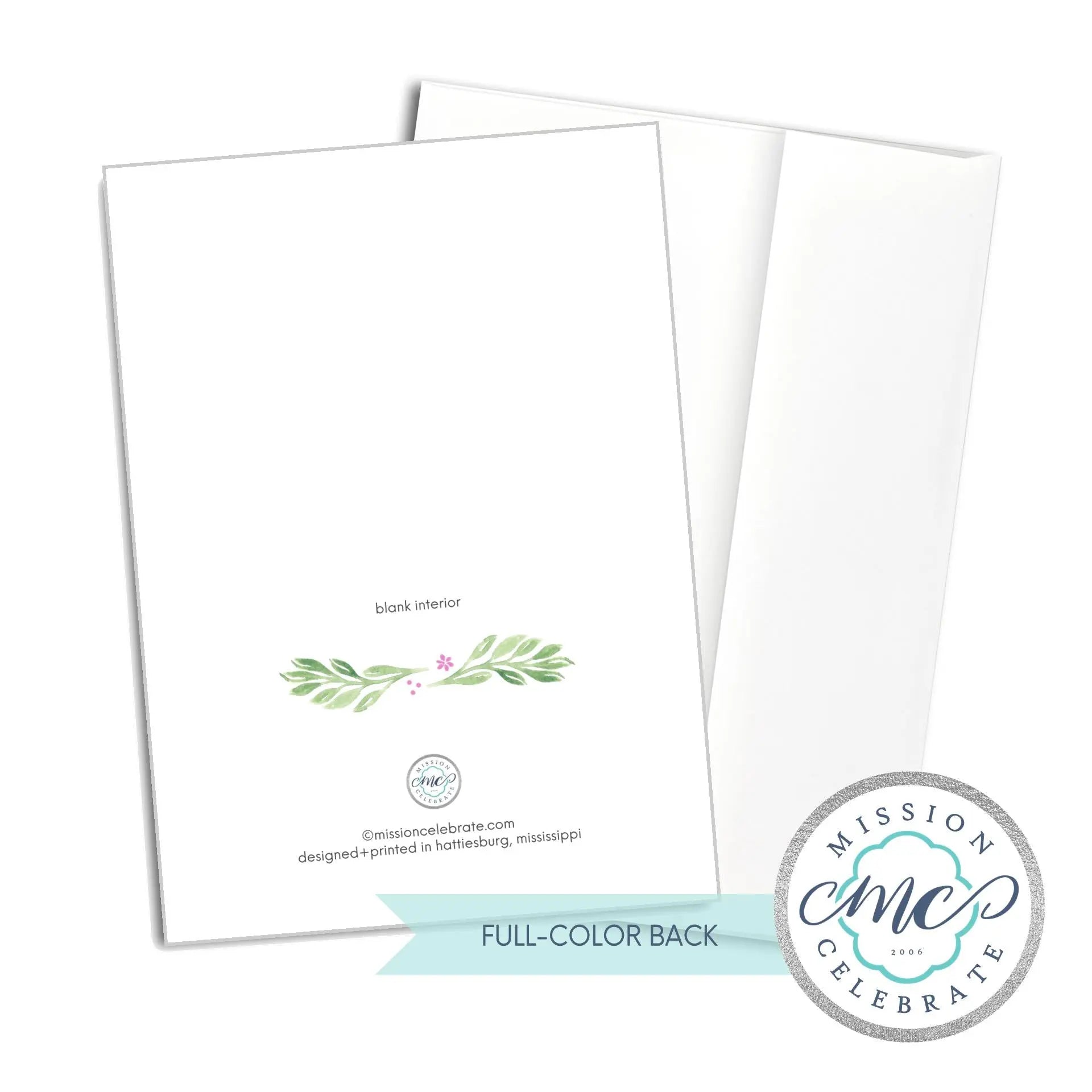 Greeting Card: "The Lord Bless You" Art Card by Main Street Collective. Floral Design, Numbers 6:24-26, Christian Message