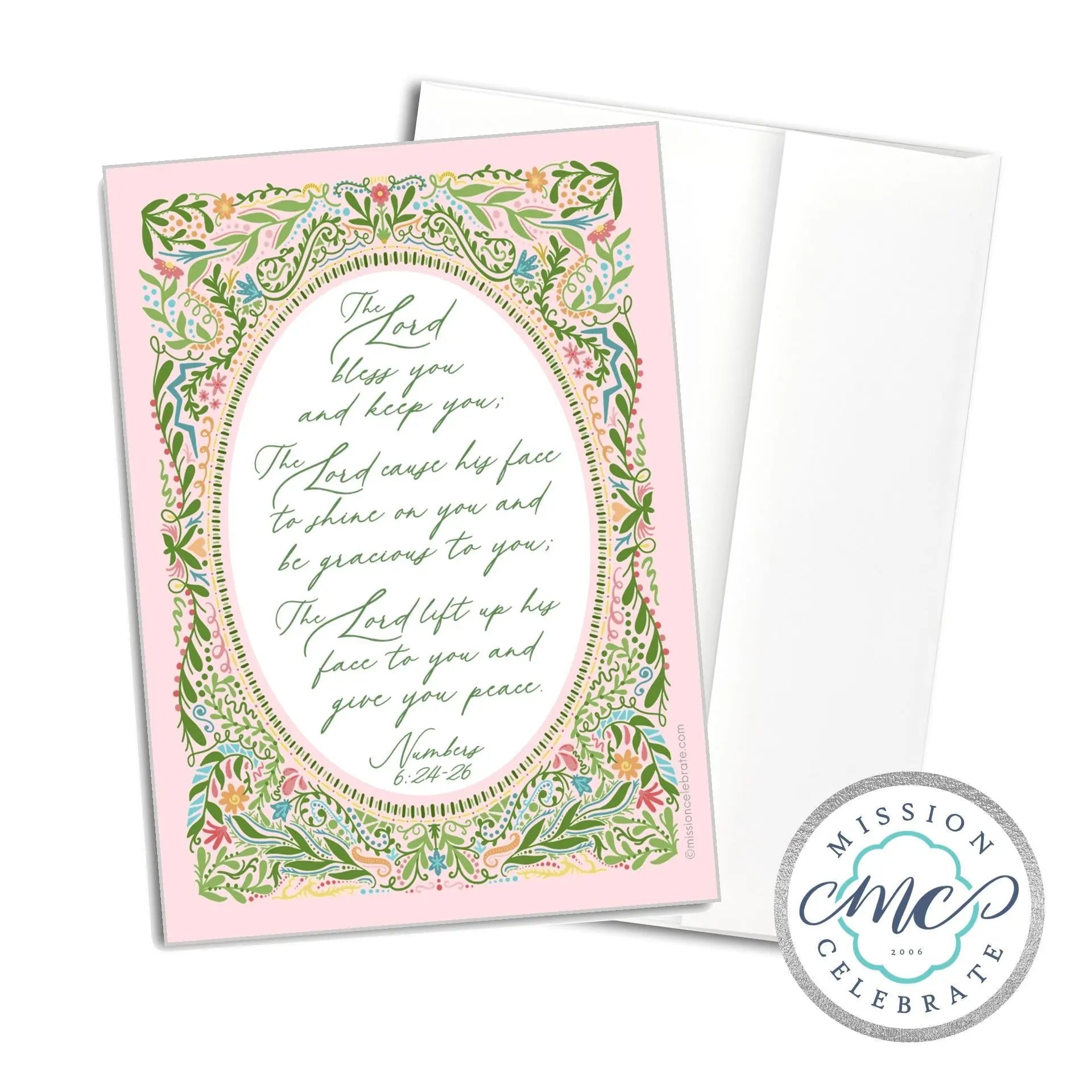 Lord Bless You Card - Numbers 6:24-26 Greeting Card by Leslie Gonce at Main Street Collective