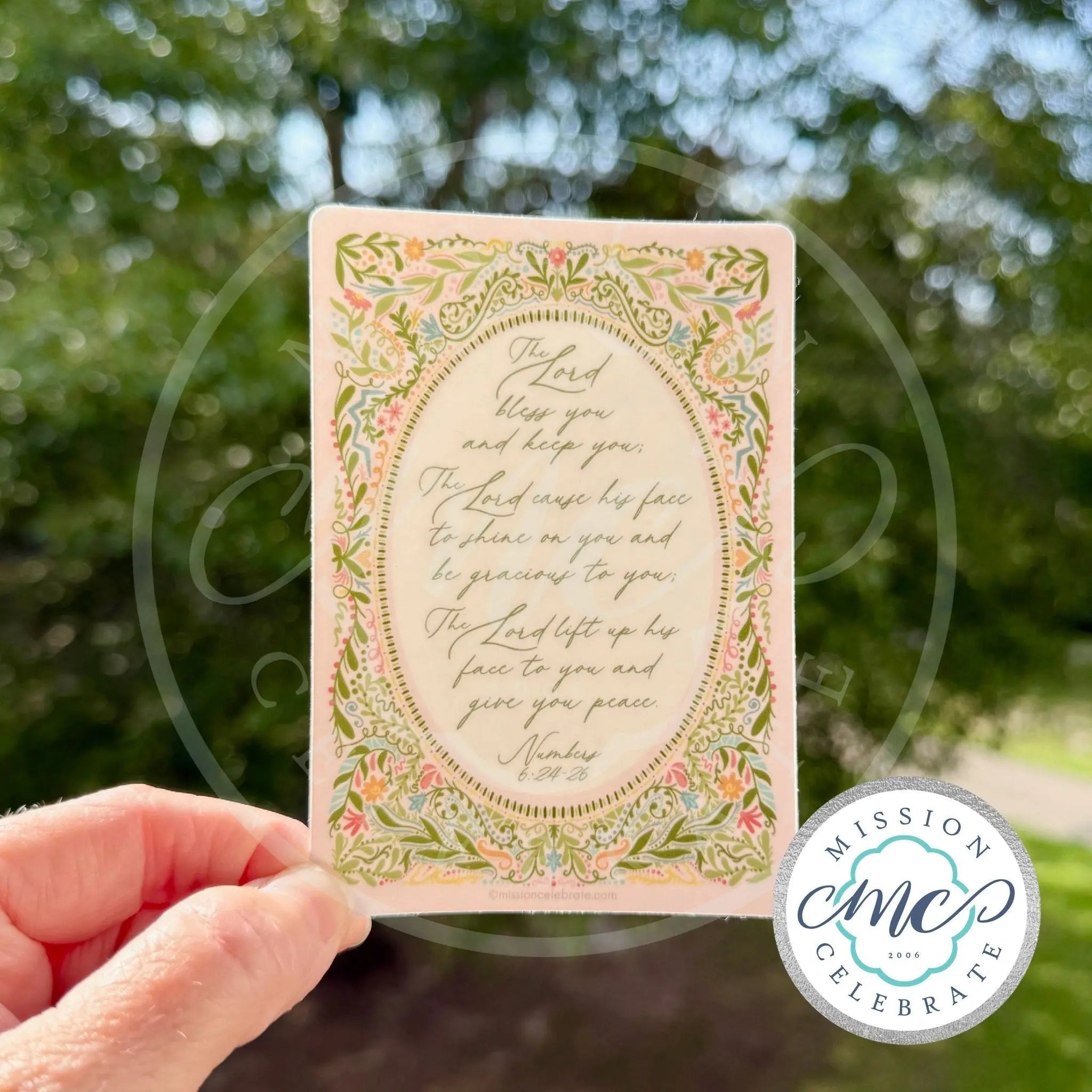 Lord Bless You Decal: Numbers 6:24-26 Vinyl Sticker by Main Street Collective - Christian Gift, Religious Art