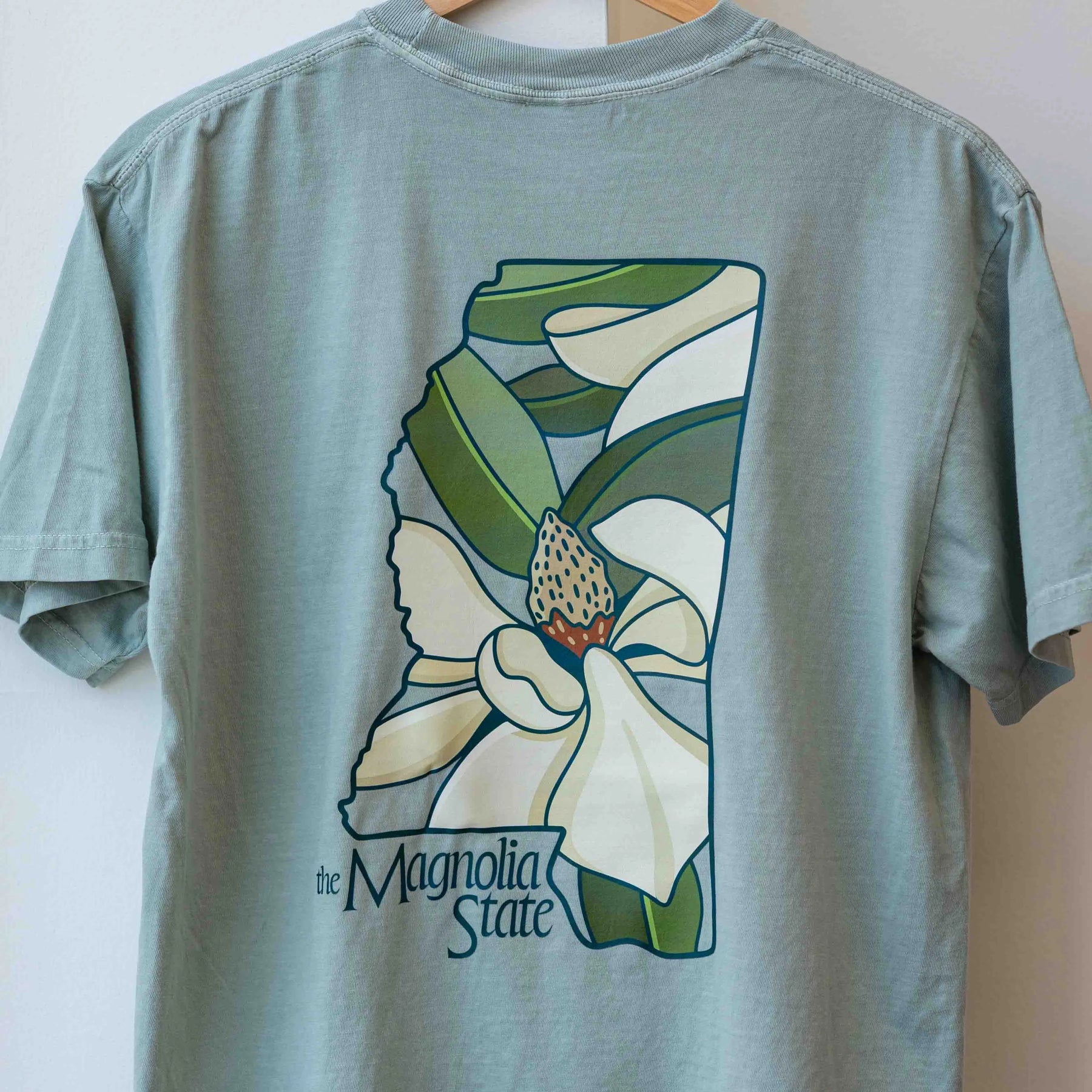 The Magnolia State Tee by Crooked Letter, Southern lifestyle apparel detail photo 3