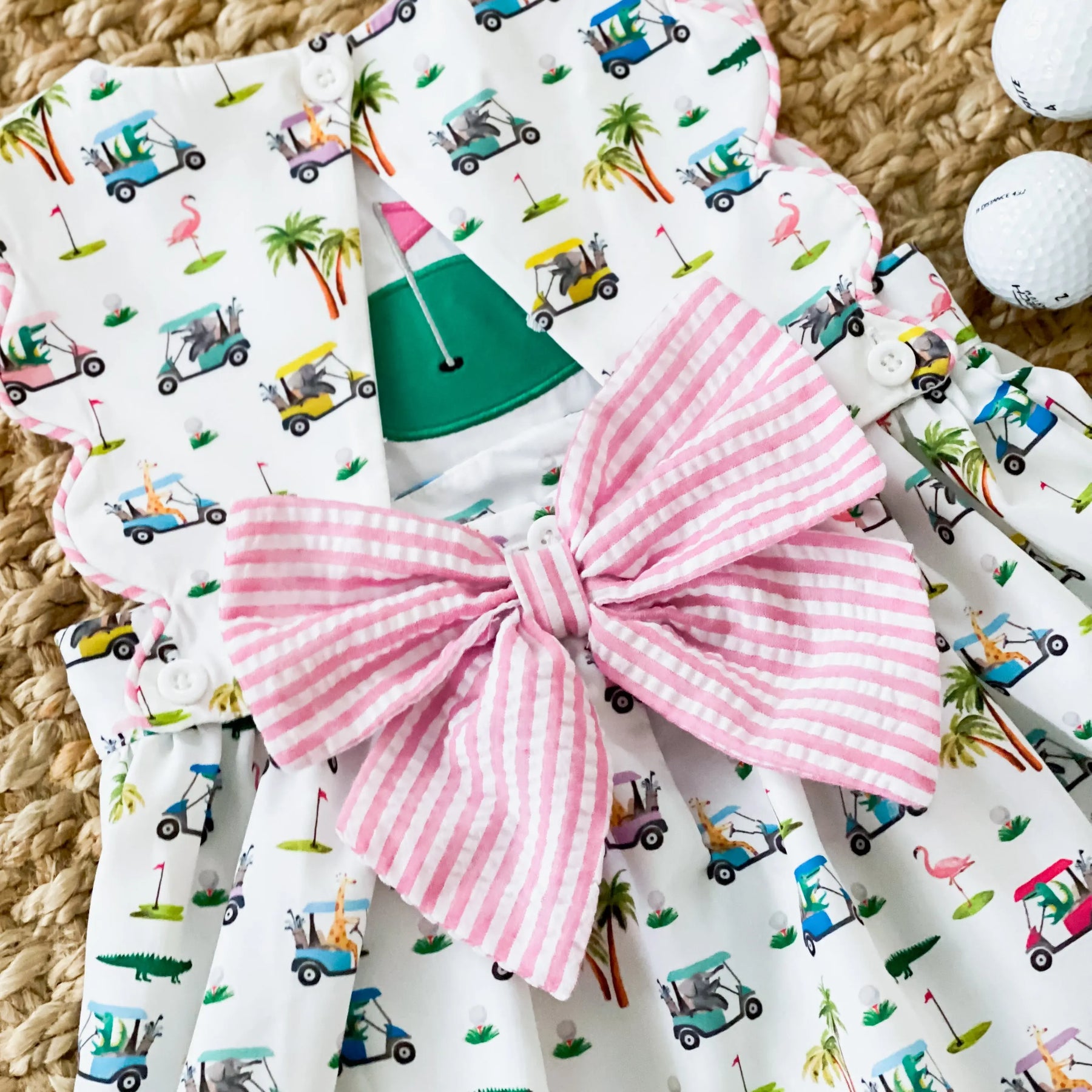 The Palms Reversible Golf Dress by Seven Lantern Lane, Southern lifestyle apparel detail photo 5