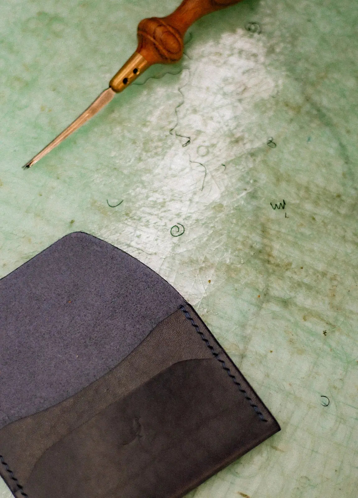 The Warden by Harland Handmade USA, handmade leather goods detail photo 3