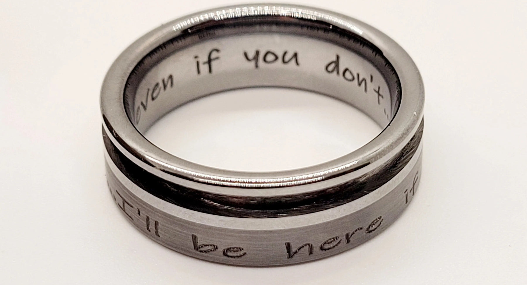 The "I'll Be Here" Memorial Ring by Cotton Street Art Company, handmade jewelry detail photo 2