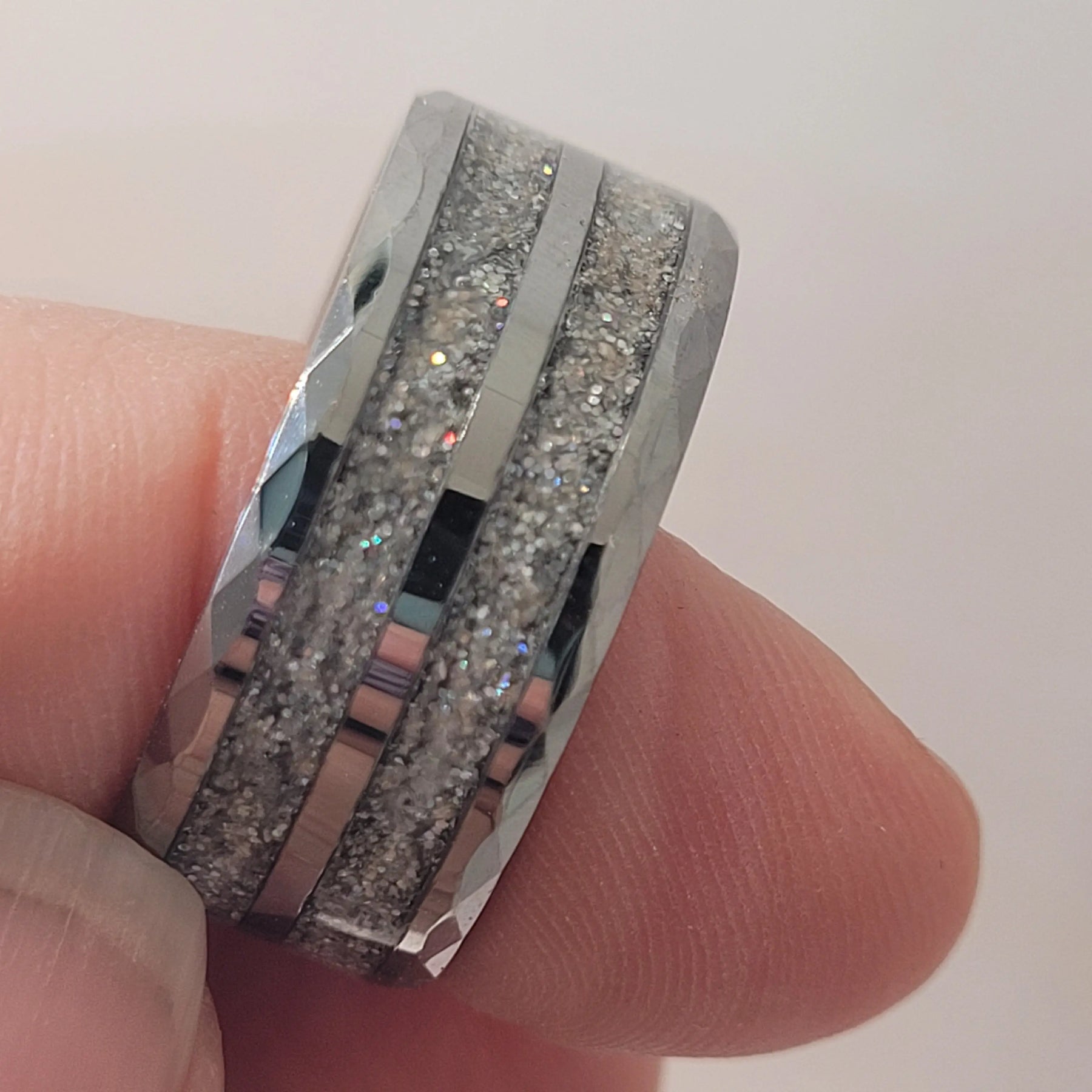 The "Starlight Memorial Ring" by Cotton Street Art Company, handmade jewelry detail photo 2