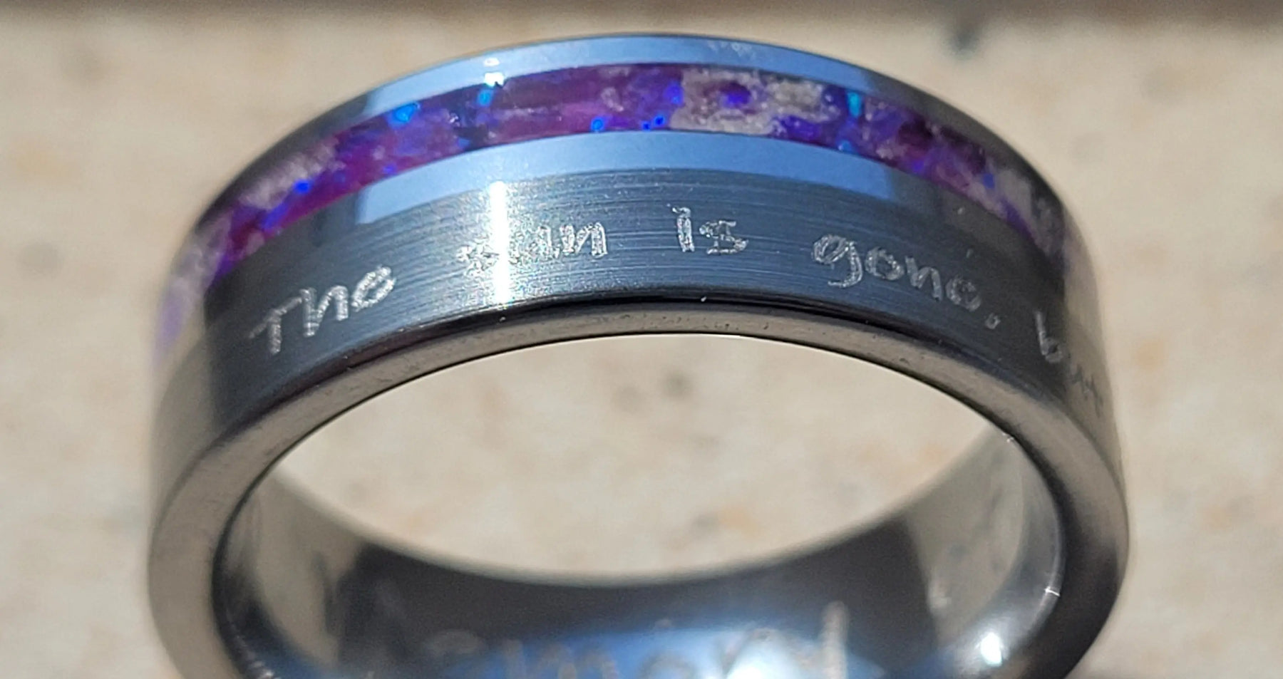 The "Sun is Gone" Memorial Ring by Cotton Street Art Company, handmade jewelry detail photo 7