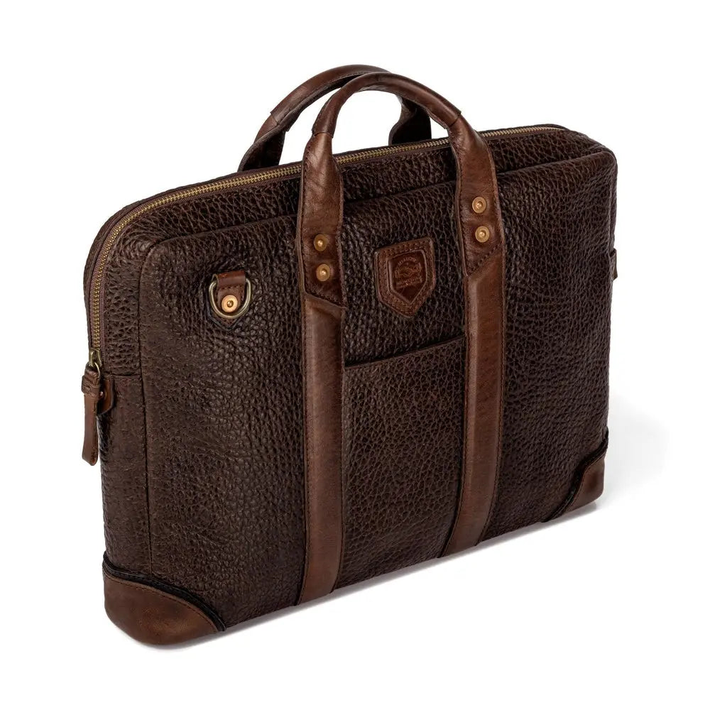Theodore Leather Attache by Mission Mercantile Leather Goods, handmade leather goods detail photo 5
