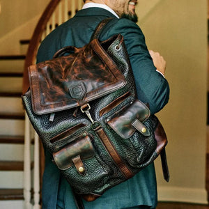 Theodore Leather Backpack by Mission Mercantile Leather Goods, handmade leather goods main product photo