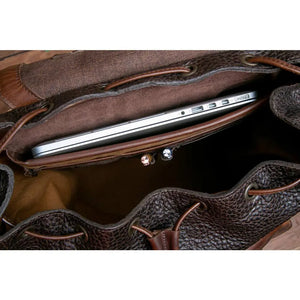Theodore Leather Backpack by Mission Mercantile Leather Goods, handmade leather goods detail photo 10