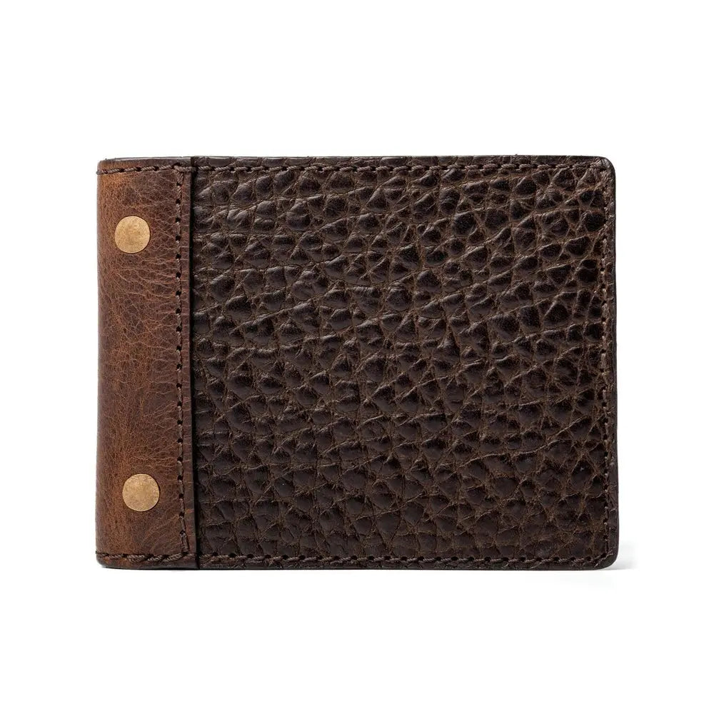 Theodore Leather Bifold Wallet by Mission Mercantile Leather Goods, handmade leather goods detail photo 3