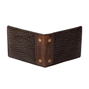 Theodore Leather Bifold Wallet by Mission Mercantile Leather Goods, handmade leather goods detail photo 4