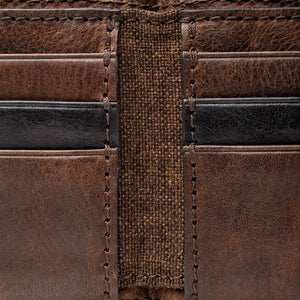 Theodore Leather Bifold Wallet by Mission Mercantile Leather Goods, handmade leather goods detail photo 7