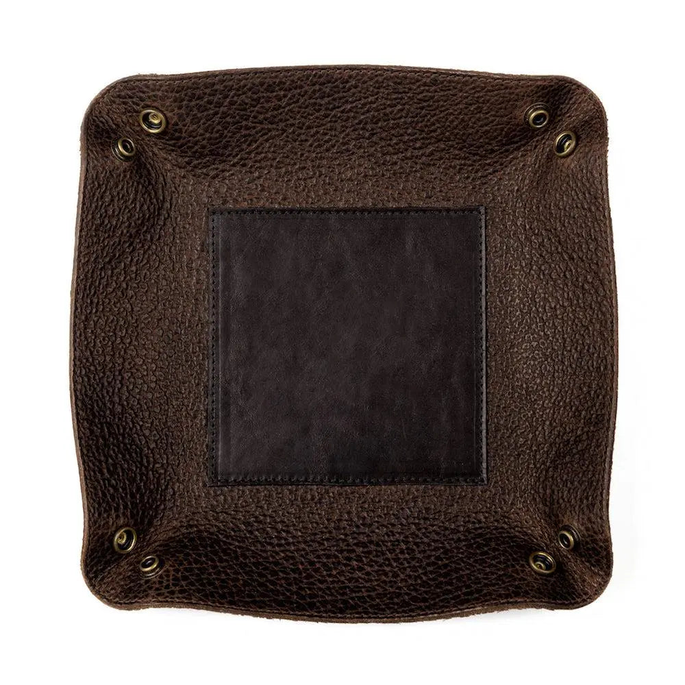 Theodore Leather Desk Caddy by Mission Mercantile Leather Goods, handmade leather goods detail photo 3