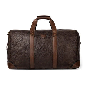 Theodore Leather Duffle Bag by Mission Mercantile Leather Goods, handmade leather goods detail photo 6