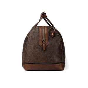 Theodore Leather Duffle Bag by Mission Mercantile Leather Goods, handmade leather goods detail photo 10