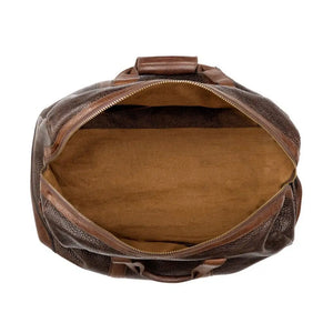 Theodore Leather Duffle Bag by Mission Mercantile Leather Goods, handmade leather goods detail photo 11