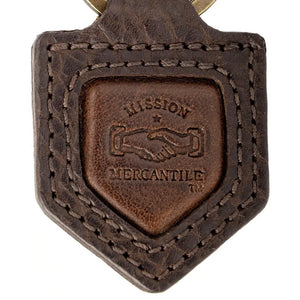 Theodore Leather Keyring by Mission Mercantile Leather Goods, handmade jewelry detail photo 6