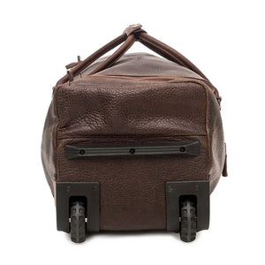 Theodore Leather Large Wheeled Duffle Bag by Mission Mercantile Leather Goods, handmade leather goods detail photo 6