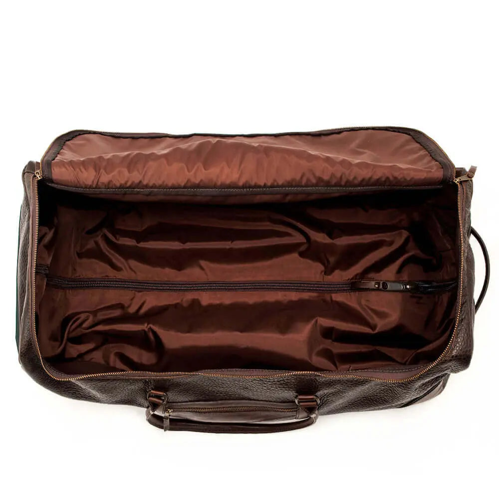 Theodore Leather Large Wheeled Duffle Bag by Mission Mercantile Leather Goods, handmade leather goods detail photo 7