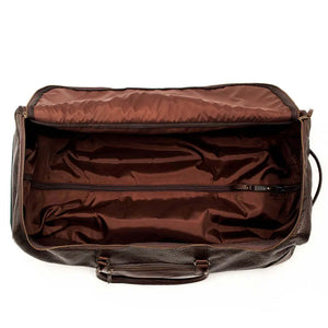 Theodore Leather Large Wheeled Duffle Bag by Mission Mercantile Leather Goods, handmade leather goods detail photo 7