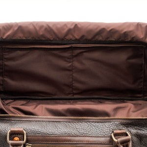 Theodore Leather Large Wheeled Duffle Bag by Mission Mercantile Leather Goods, handmade leather goods detail photo 9