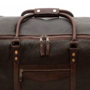 Theodore Leather Large Wheeled Duffle Bag by Mission Mercantile Leather Goods, handmade leather goods detail photo 10