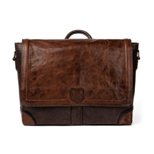 Theodore Leather Messenger Bag by Mission Mercantile Leather Goods, handmade leather goods detail photo 7