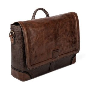 Theodore Leather Messenger Bag by Mission Mercantile Leather Goods, handmade leather goods detail photo 8