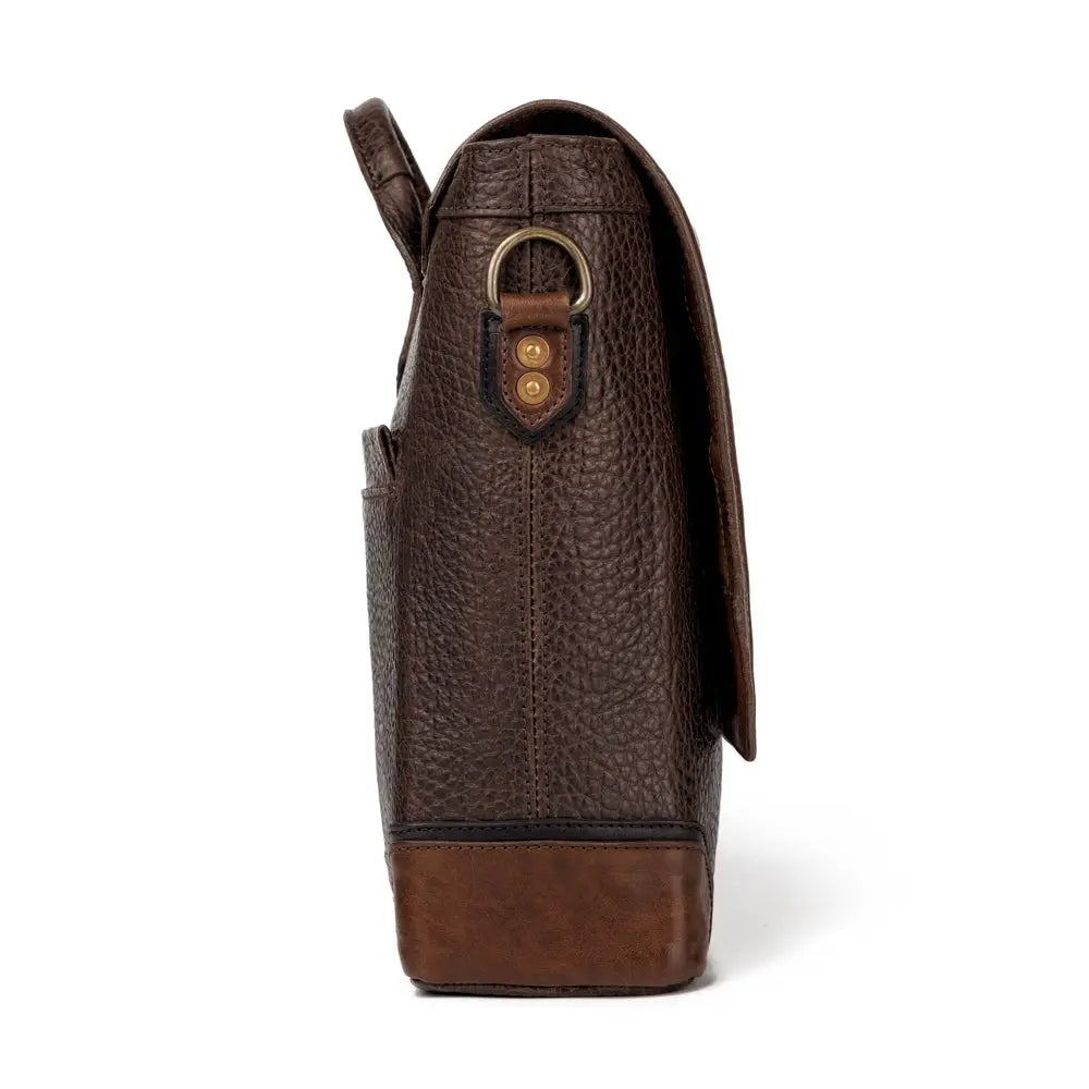 Theodore Leather Messenger Bag by Mission Mercantile Leather Goods, handmade leather goods detail photo 10