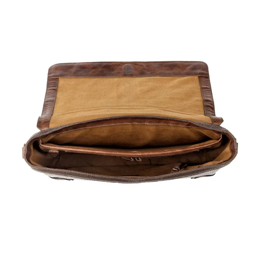 Theodore Leather Messenger Bag by Mission Mercantile Leather Goods, handmade leather goods detail photo 11