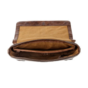 Theodore Leather Messenger Bag by Mission Mercantile Leather Goods, handmade leather goods detail photo 11