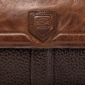 Theodore Leather Messenger Bag by Mission Mercantile Leather Goods, handmade leather goods detail photo 13
