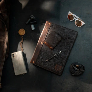 Theodore Leather Padfolio by Mission Mercantile Leather Goods, handmade leather goods main product photo